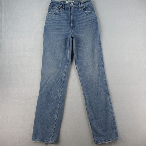 Abercrombie & Fitch Denim - Abercrombie & Fitch The 90s Straight Ultra High Rise Jeans Blue Size 26/2L